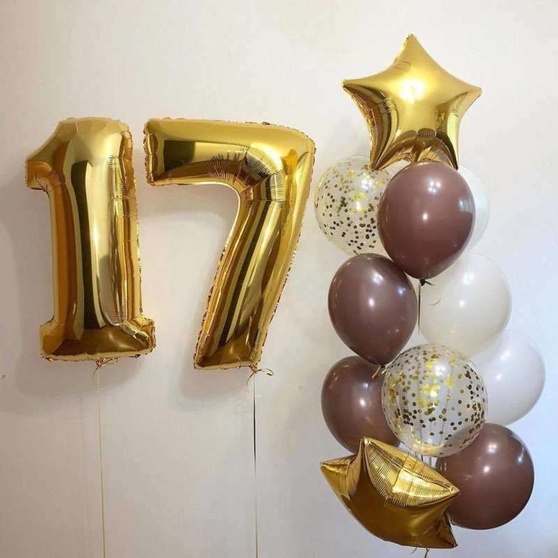 Набор шаров с цифрами на день рождения, стандартный