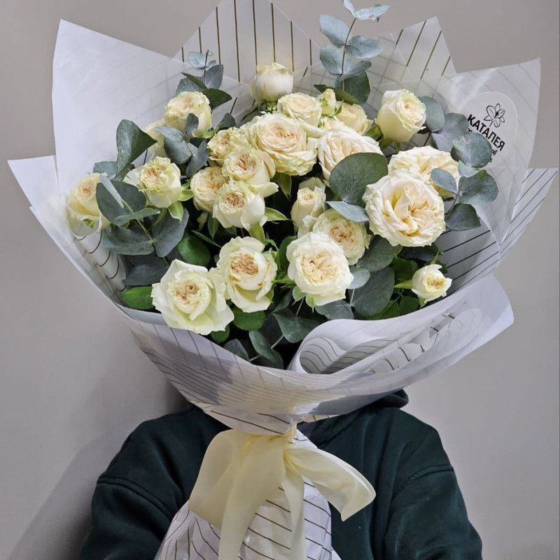 bouquet with spray peony roses, standart