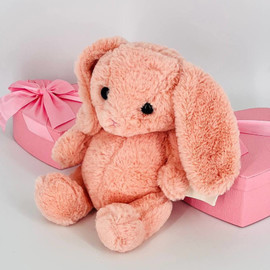 Soft toy pink rabbit