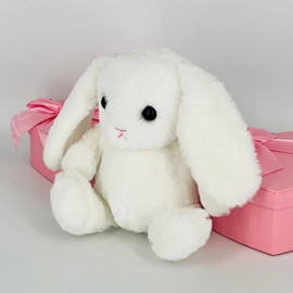 Мягкая игрушка белый кролик 30 см