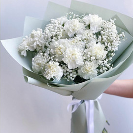 Bouquet of white carnations