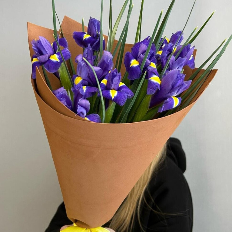 Bouquet of 9 irises, standart