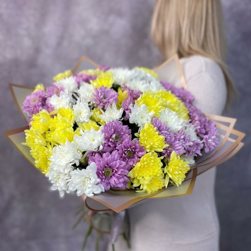Bouquet of 19 chrysanthemums 0064645, standart