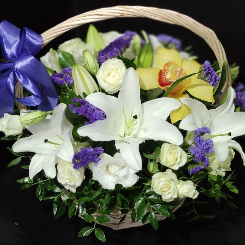 basket of combined flowers, standart