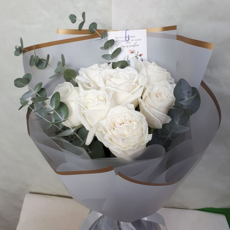 Bouquet"Lilies in gray", standart