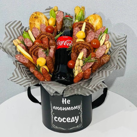 Snack bouquet of sausages