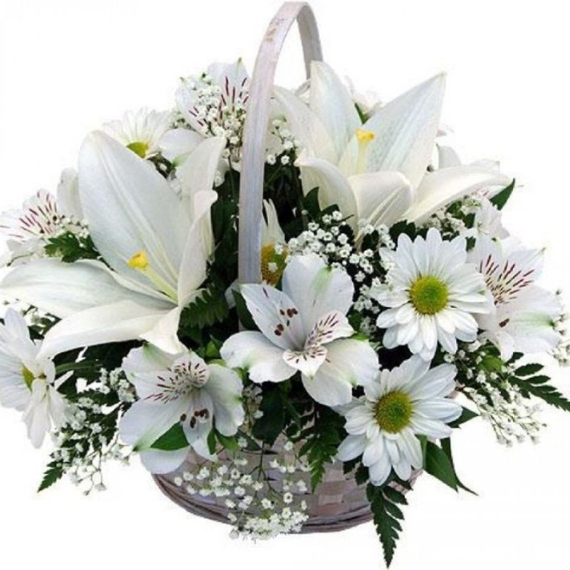 basket with lilies, standart