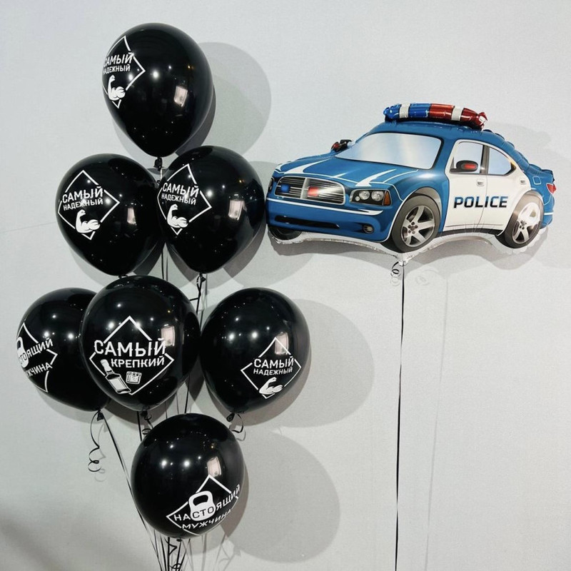 Воздушные шары с полицейской машиной, стандартный