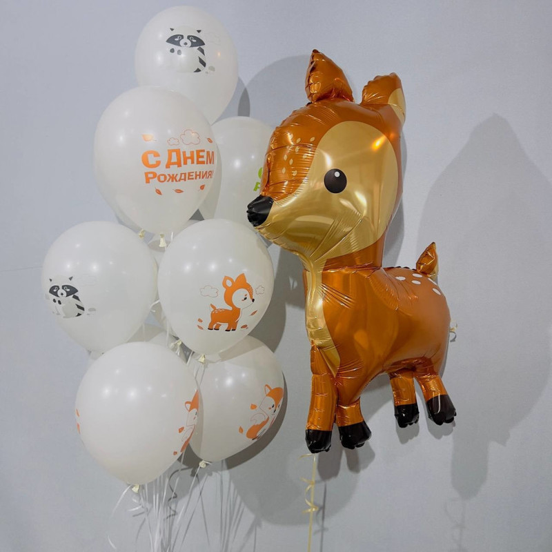 Balloons "Forest animals" with a deer, standart