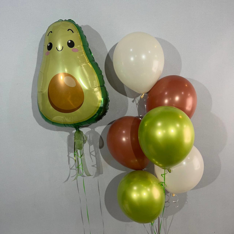 Helium balloons with avocado figure, standart