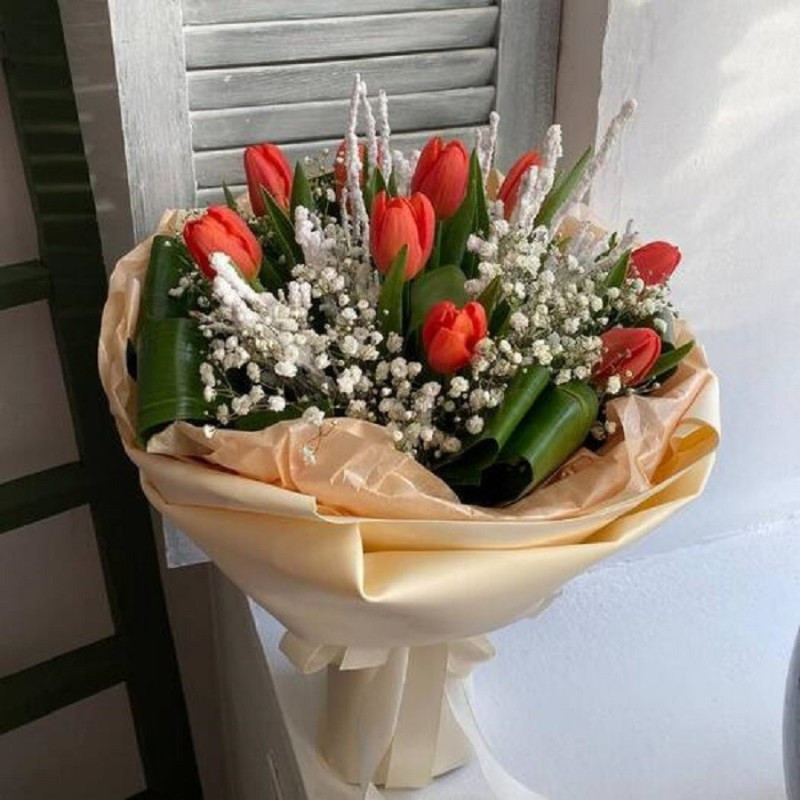 Bouquet with tulips “Surprise”, standart