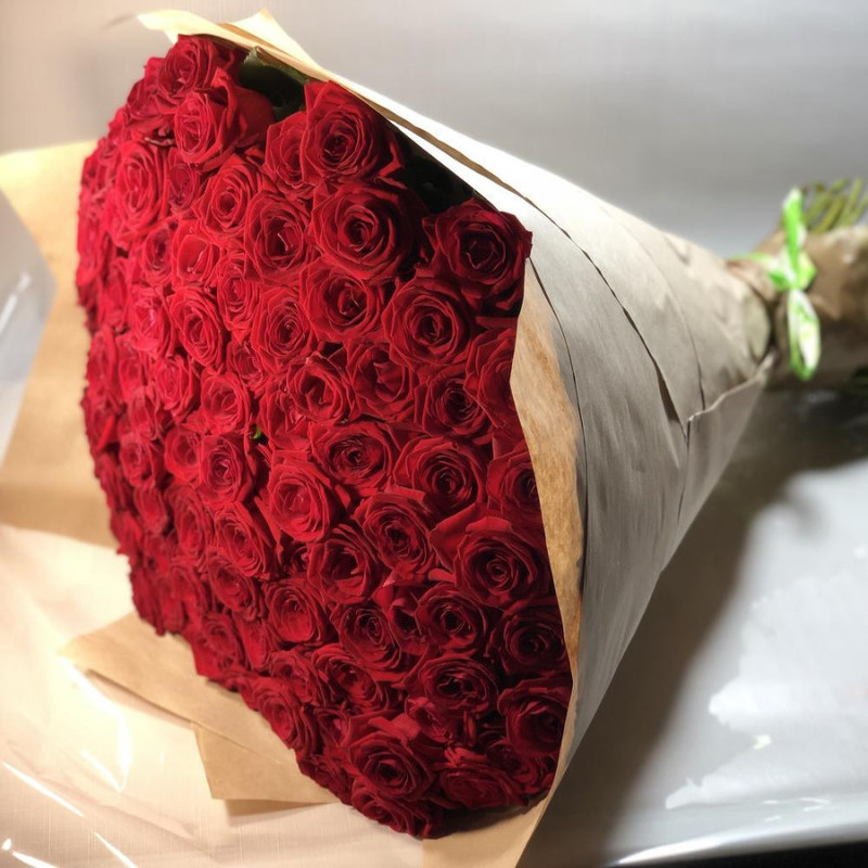 101 Red rose 80cm, standart