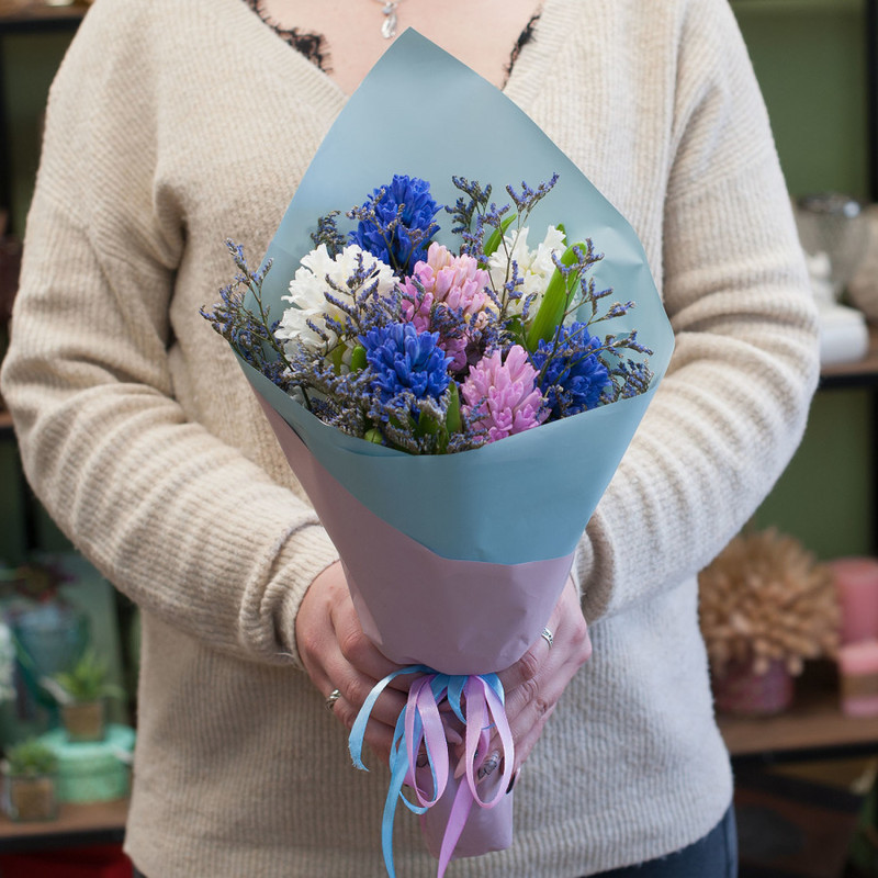 Bouquet of hyacinths "Fragrant temptation", standart