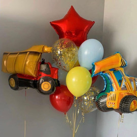 Воздушные шарики для мальчика с машинками