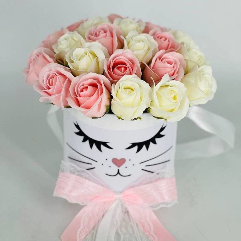 Bouquet of soap roses bunny, standart