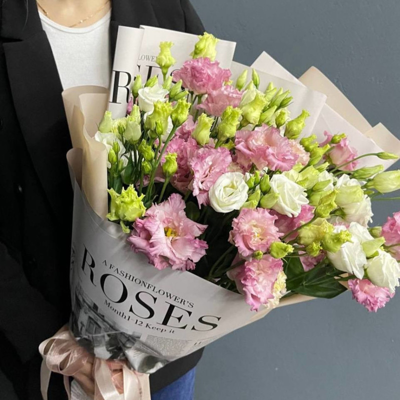 Букет стойкой эустомы, стандартный