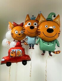 Vozdushnie shari Nabor "Kanikuli" Tri kota (9 edinitc v nabore)