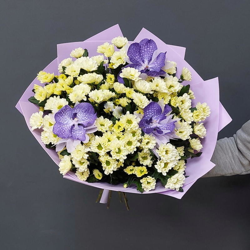 Бабочки в летнем саду (Орхидея Сантини), премиум