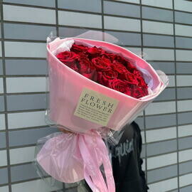 Fresh Flower  Букет из 21 красной розы Красная роза Розы