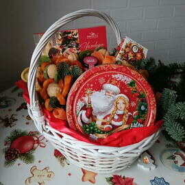 Подарочная корзина! Подарок на Новый Год  Фруктовая корзина  Корзина с сухофруктами