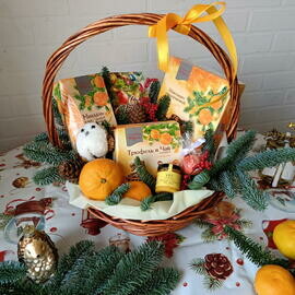 Колядки Новогодняя корзина! Фруктовая корзина  Новогодний подарок/набор для коллег!Фрукты