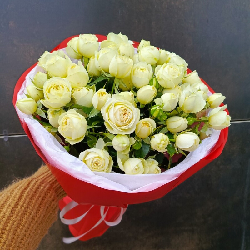 Букет " Розанна ", пионовидные розы