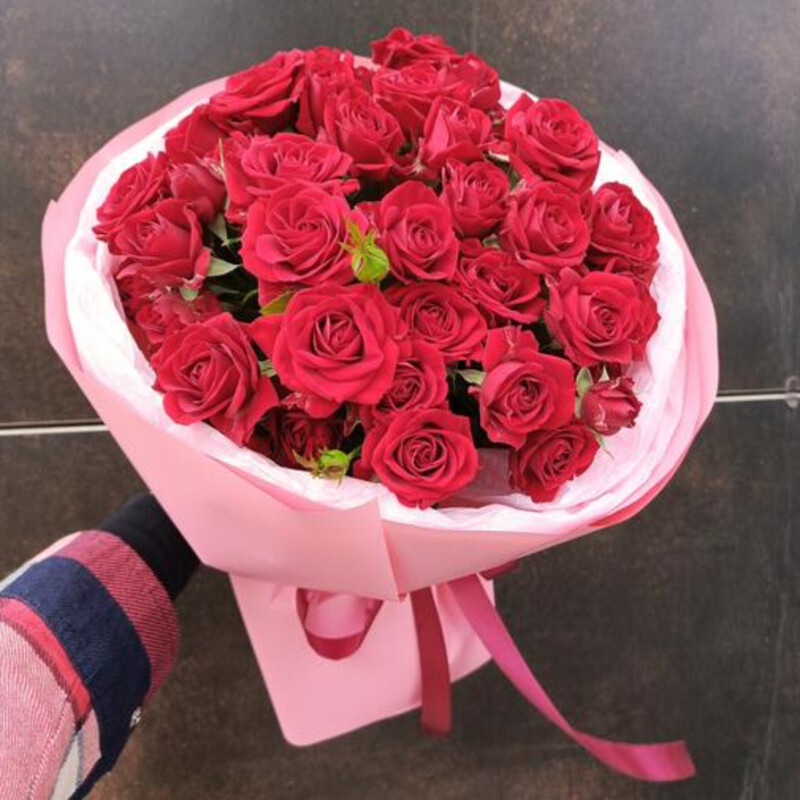 Buket 9 kustovih roz, buket 9 kustovih roz