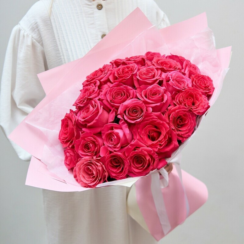 27 Розовых Роз Эквадор, 27 шт.