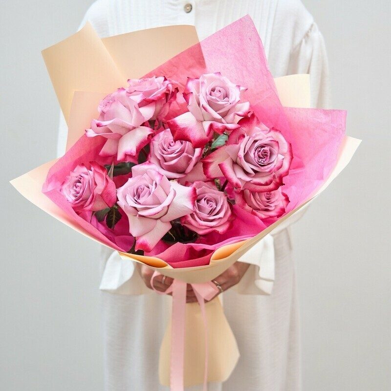 9 Роз Deep purple, 9 роз