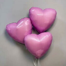Foil heart balls 3 pcs
