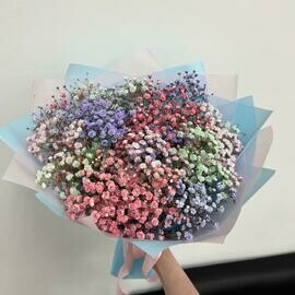 Buket iz raduzhnoj gipsofili