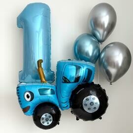 SHari na den_ rozhdeniya mal_chika Sinij traktor