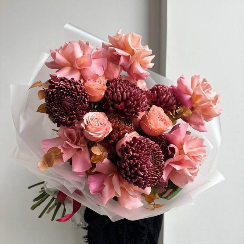 Воздушный авторский букет « Теплый поцелуй», стандартный