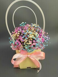 Букет гипсофил в сумочке