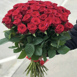 51 красная роза 