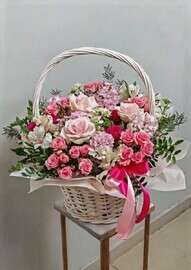 Sbornaya korzina - roza, giatcint, al_stromeriya, roza kustovaya.
