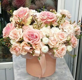 Flower box "Nude tenderness" 