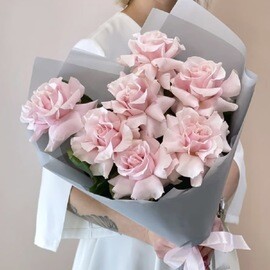 7 frantcuzskih rozovih roz