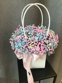 Kompozitciya iz raznotcvetnoj gipsofili