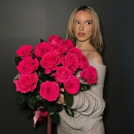 Малиновые розы 60-70 см | Pink Floyd