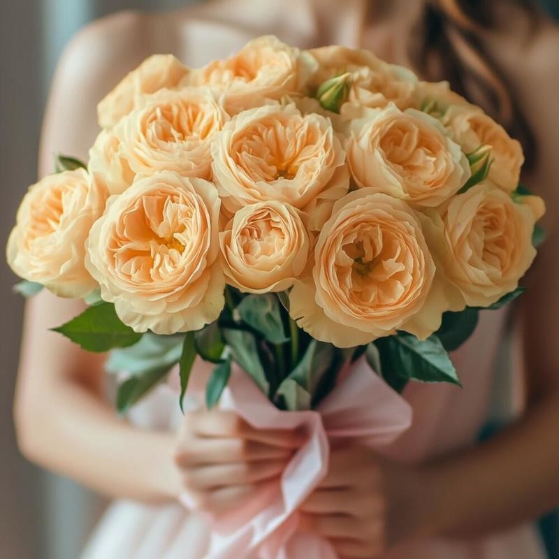 25 пионовидных роз , стандартный