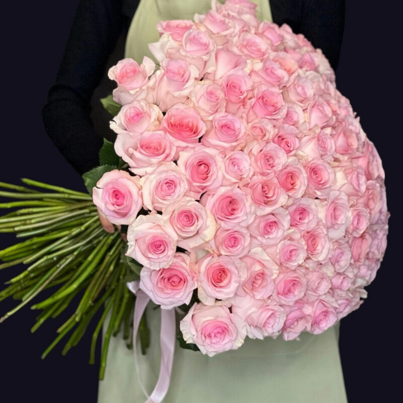 101 розовая роза, делюкс