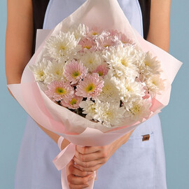 Buket iz 5 kustovih hrizantem