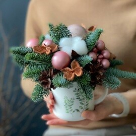 Novogodnyaya kompozitciya "Pervij sneg"