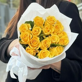 15 желтых роз 