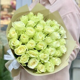 35  Белых роз  в упаковке
