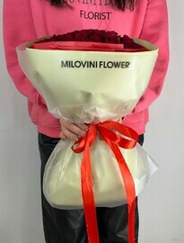 Букет из 25 красных кенийских роз