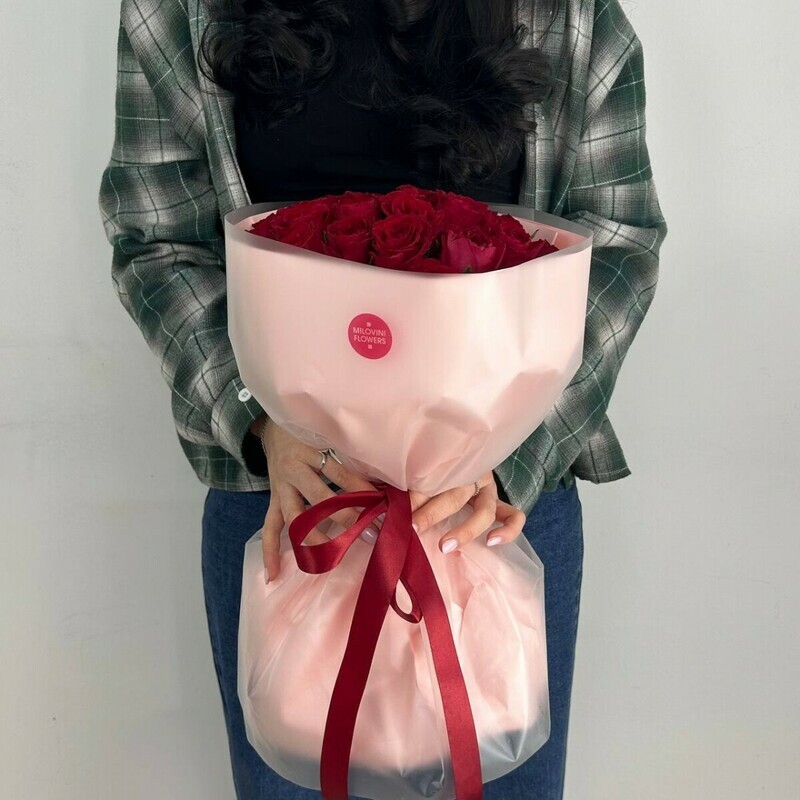 Букет из 25 кенийских роз, букет из 25 кенийских роз