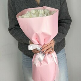 Букет из 21 белого тюльпана