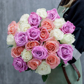 Букет из 25 роз Эквадор 40 см микс